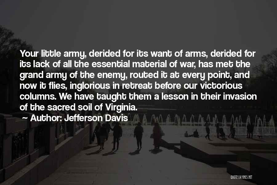 Point Of Retreat Quotes By Jefferson Davis