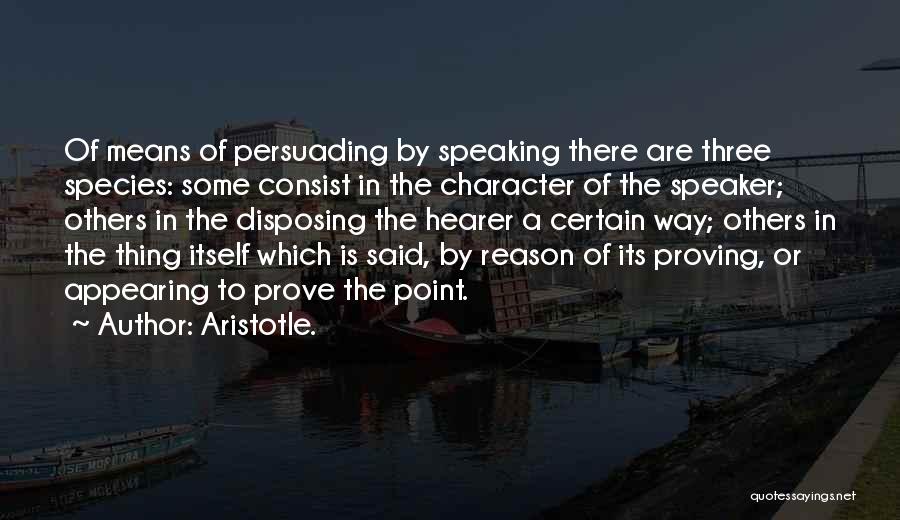 Point To Prove Quotes By Aristotle.