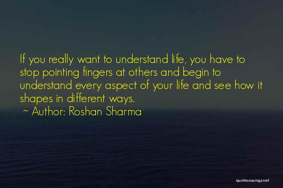 Pointing Fingers At Others Quotes By Roshan Sharma