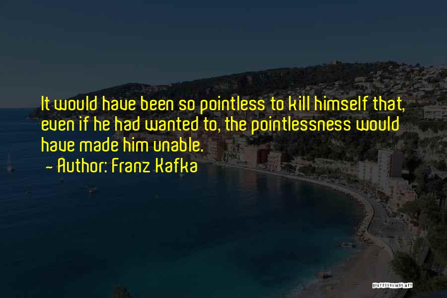 Pointlessness Quotes By Franz Kafka