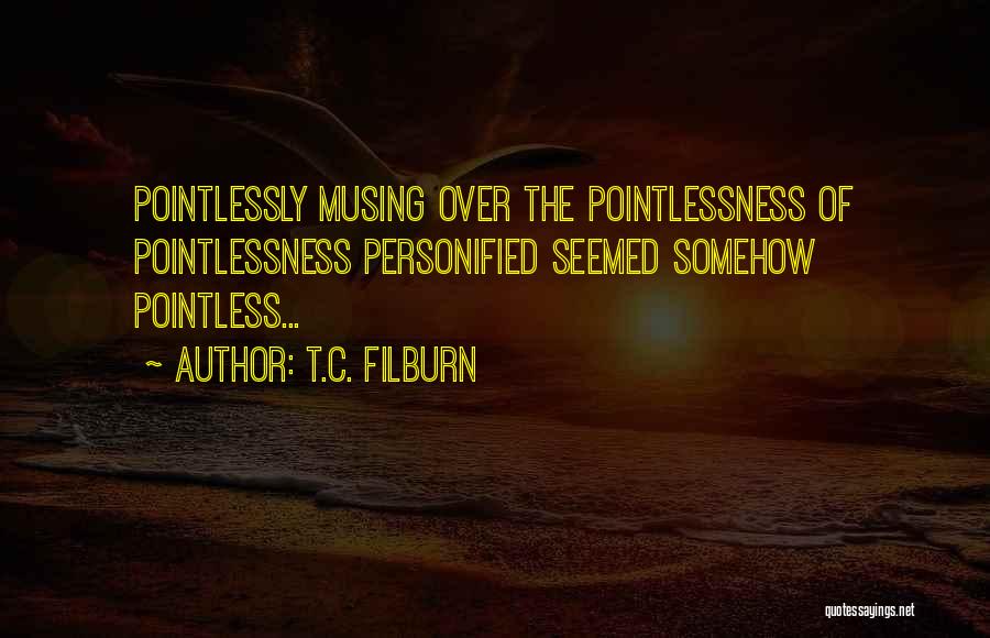 Pointlessness Quotes By T.C. Filburn