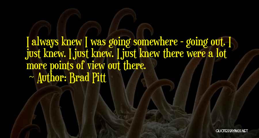 Points Of View Quotes By Brad Pitt