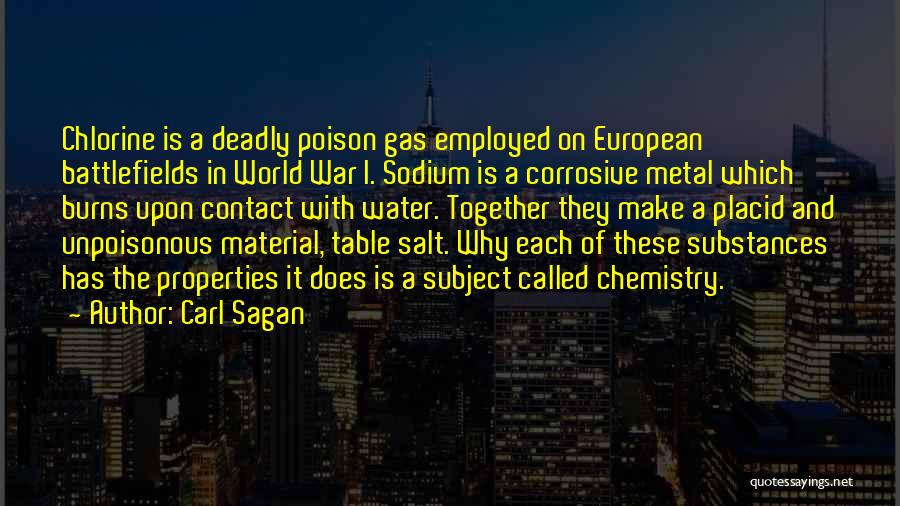 Poison Gas Quotes By Carl Sagan
