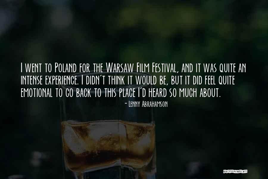 Poland Quotes By Lenny Abrahamson Poland Quotes By Lenny Abrahamson