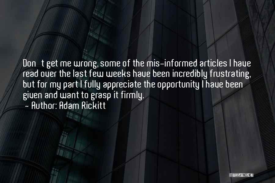 Polichinelles Quotes By Adam Rickitt