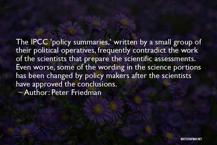 Policy Makers Quotes By Peter Friedman