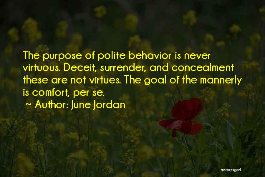 Polite Quotes By June Jordan