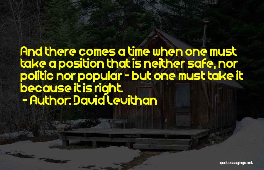 Politic Quotes By David Levithan