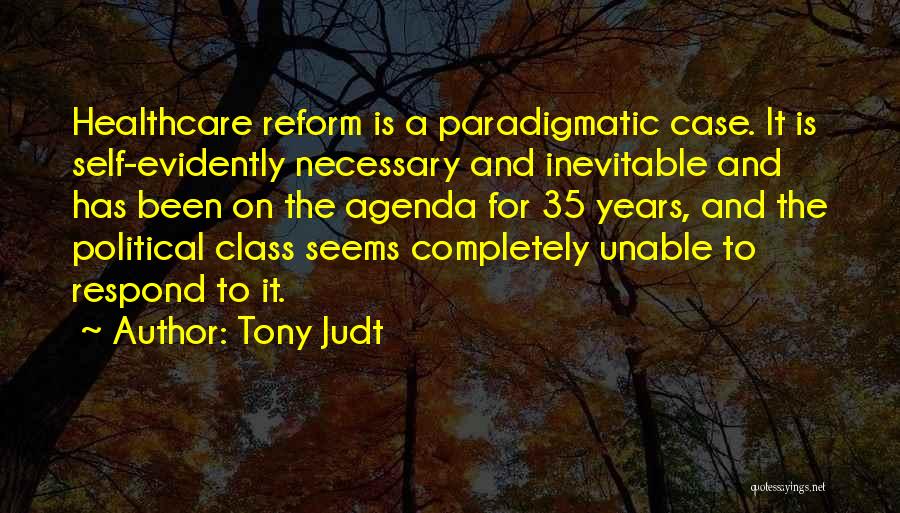 Political Agenda Quotes By Tony Judt