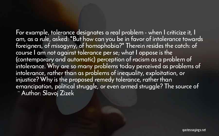 Political Intolerance Quotes By Slavoj Zizek