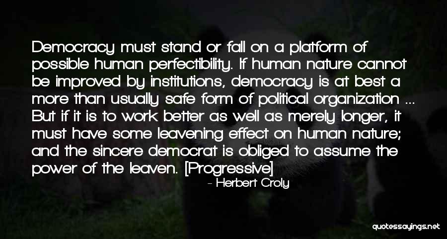 Political Platform Quotes By Herbert Croly