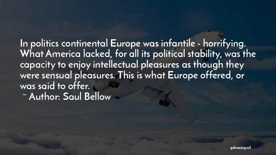 Political Stability Quotes By Saul Bellow