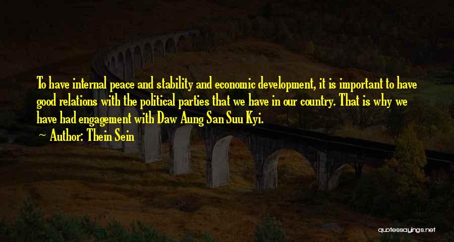 Political Stability Quotes By Thein Sein