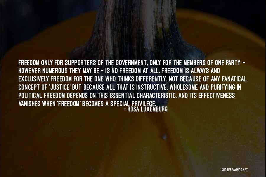 Political Supporters Quotes By Rosa Luxemburg