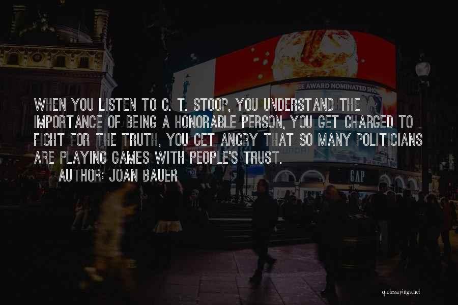 Politicians And Trust Quotes By Joan Bauer