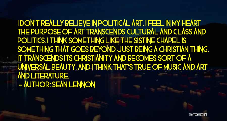 Politics And Christianity Quotes By Sean Lennon