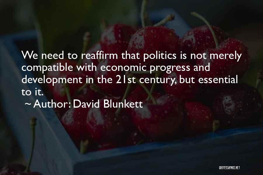 Politics And Development Quotes By David Blunkett