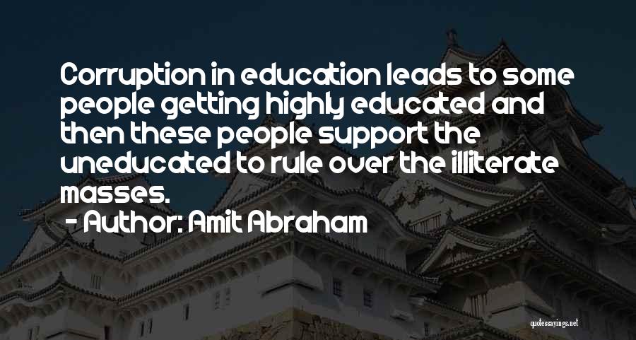 Politics And Education Quotes By Amit Abraham