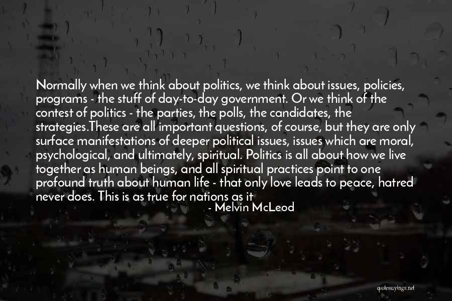 Politics And Government Quotes By Melvin McLeod