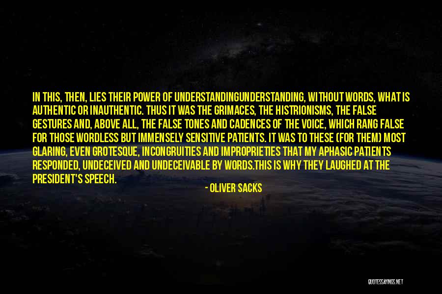 Politics And Lies Quotes By Oliver Sacks