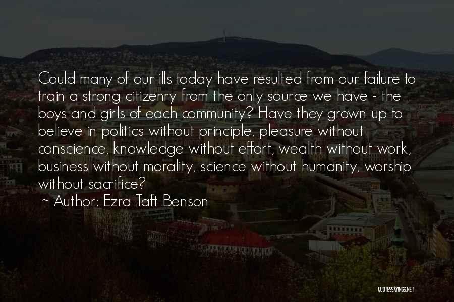 Politics And Morality Quotes By Ezra Taft Benson