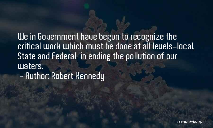 Pollution Of Water Quotes By Robert Kennedy