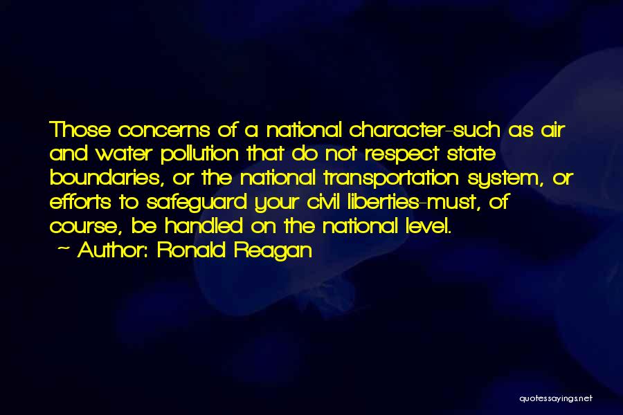 Pollution Of Water Quotes By Ronald Reagan