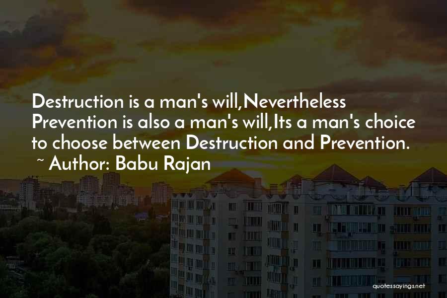 Pollution Prevention Quotes By Babu Rajan