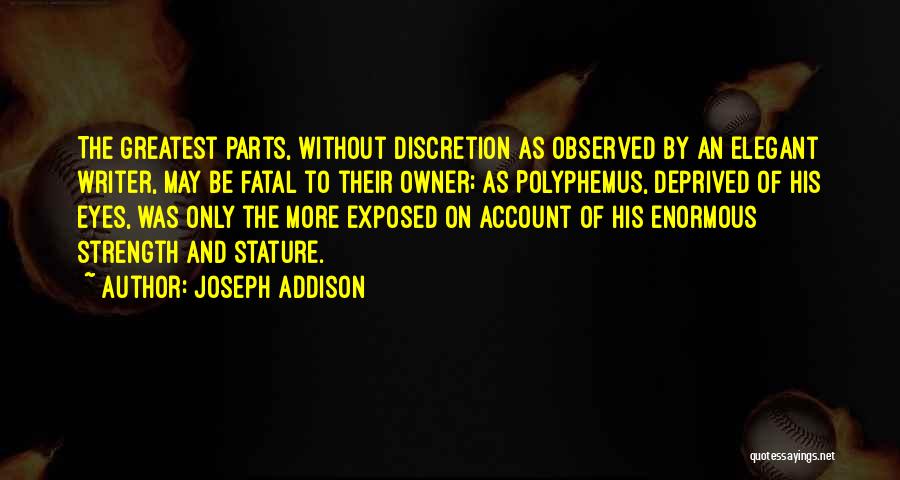 Polyphemus Quotes By Joseph Addison