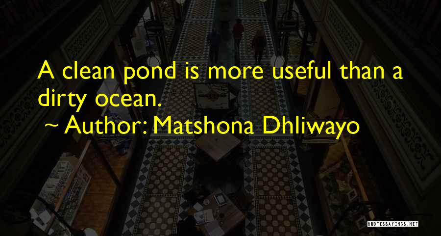 Pond Quotes By Matshona Dhliwayo