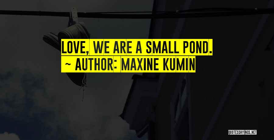 Ponds Quotes By Maxine Kumin