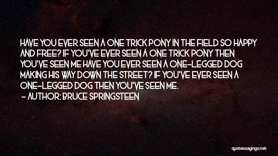 Pony Quotes By Bruce Springsteen