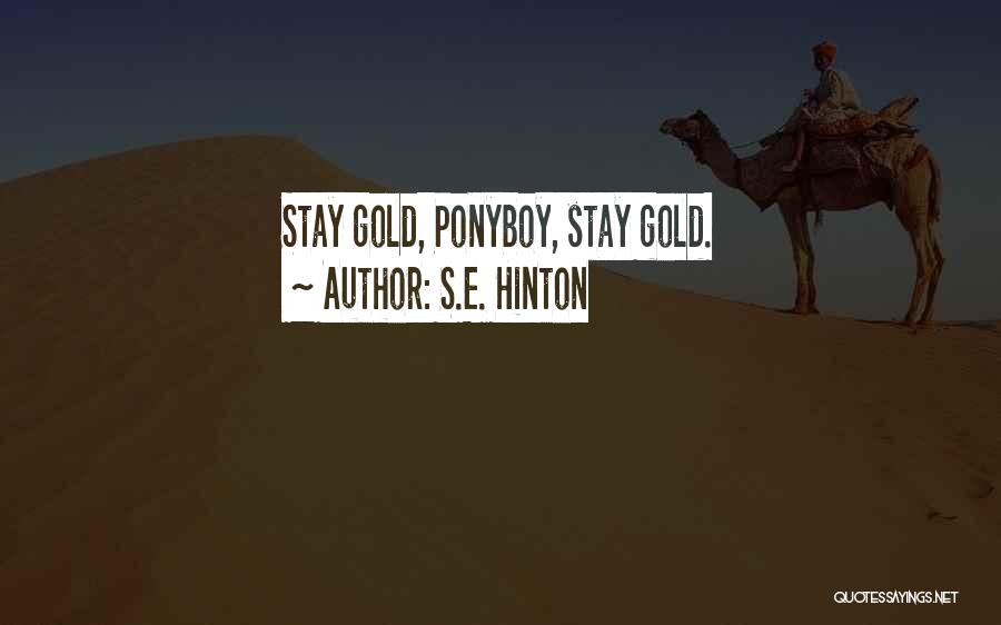 Ponyboy Quotes By S.E. Hinton