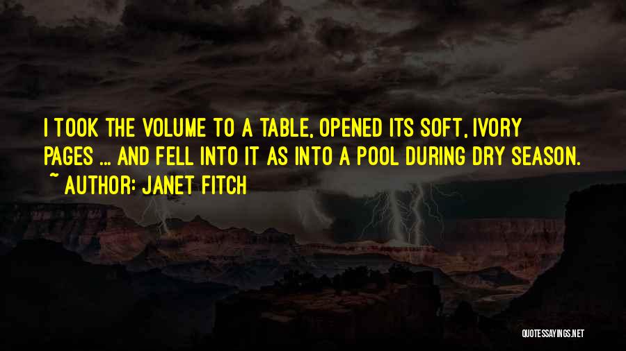 Pool Table Quotes By Janet Fitch