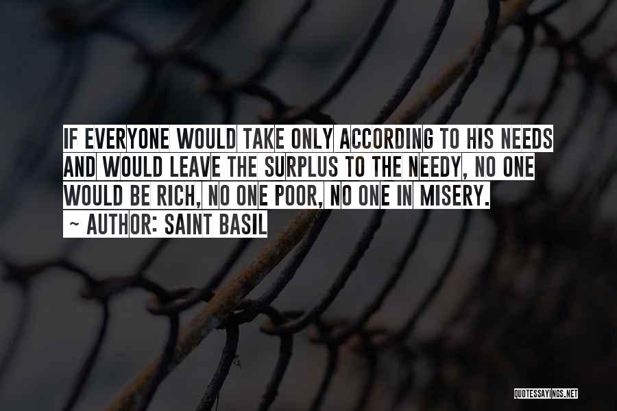 Poor And Needy Quotes By Saint Basil