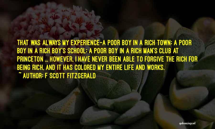 Poor Boy Quotes By F Scott Fitzgerald