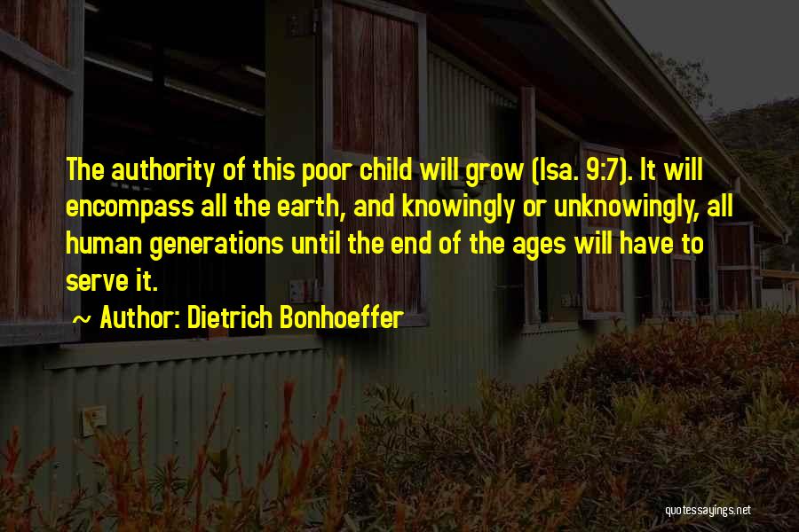 Poor Child Quotes By Dietrich Bonhoeffer