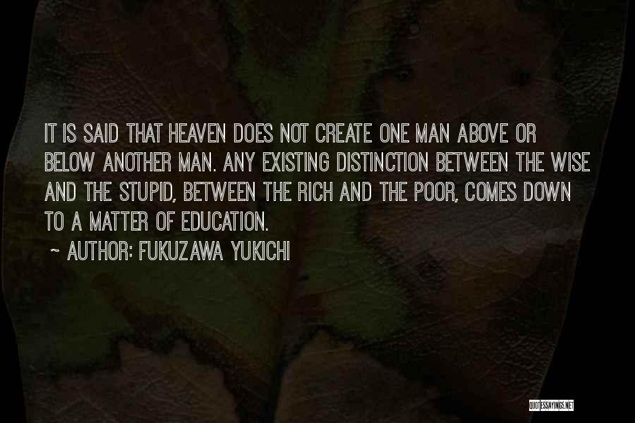 Poor Man Quotes By Fukuzawa Yukichi