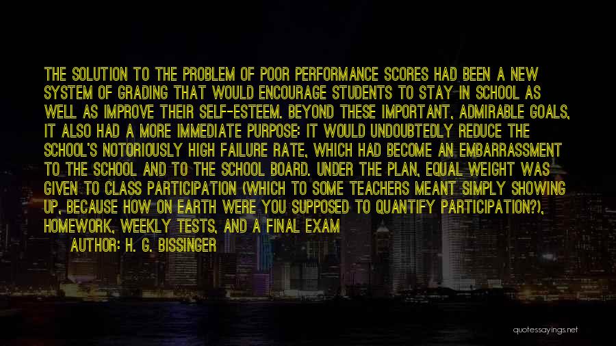 Poor Performance Quotes By H. G. Bissinger