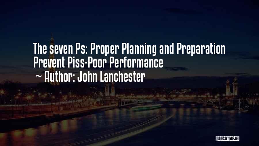 Poor Performance Quotes By John Lanchester