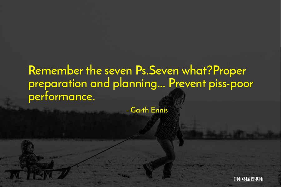 Poor Planning Quotes By Garth Ennis Poor Planning Quotes By Garth Ennis
