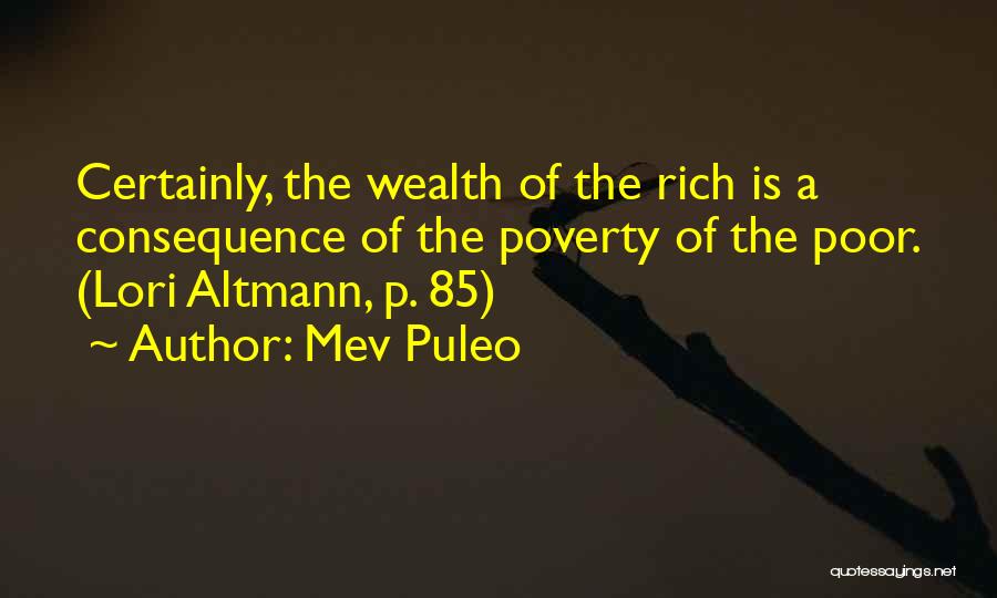 Poor Wealth Quotes By Mev Puleo