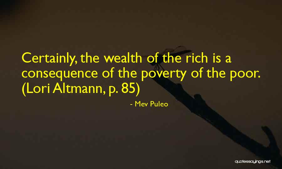 Poor Wealth Quotes By Mev Puleo