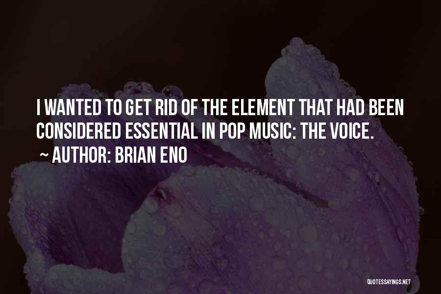 Pop Music Quotes By Brian Eno