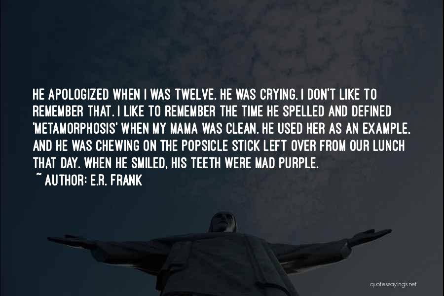 Popsicle Stick Quotes By E.R. Frank