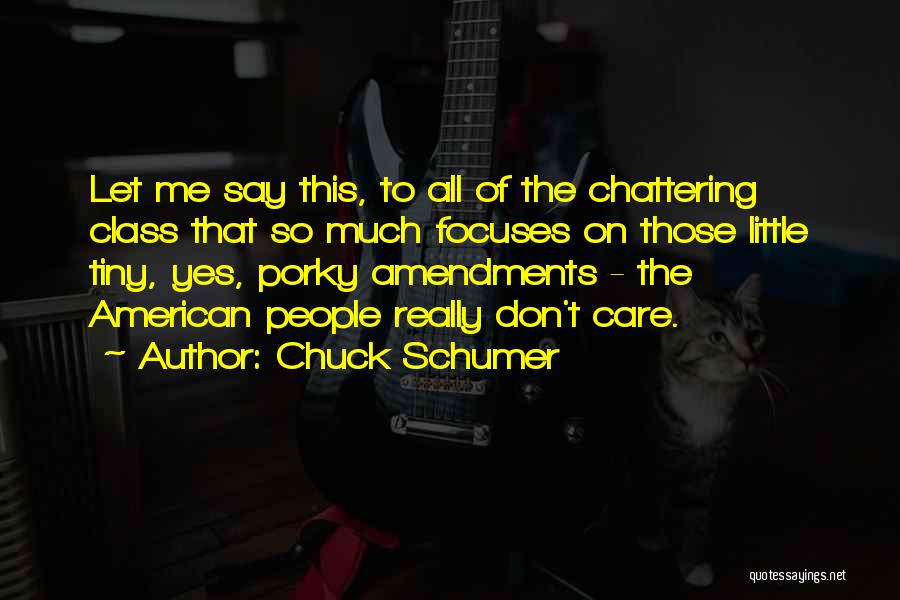 Porky's 3 Quotes By Chuck Schumer