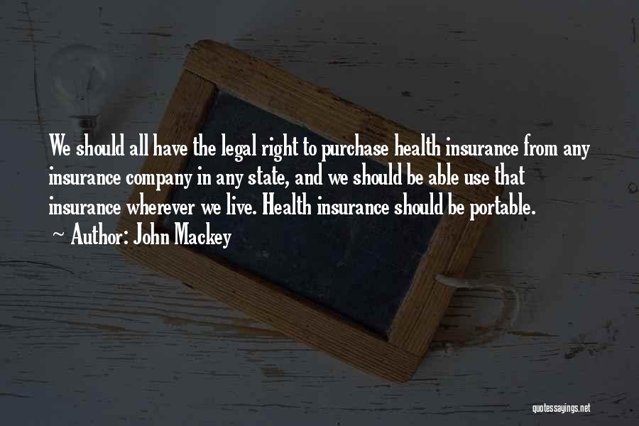 Portable Insurance Quotes By John Mackey