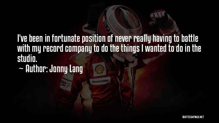 Position In Company Quotes By Jonny Lang