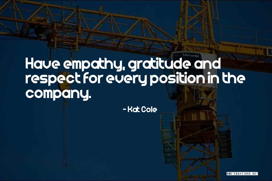 Position In Company Quotes By Kat Cole