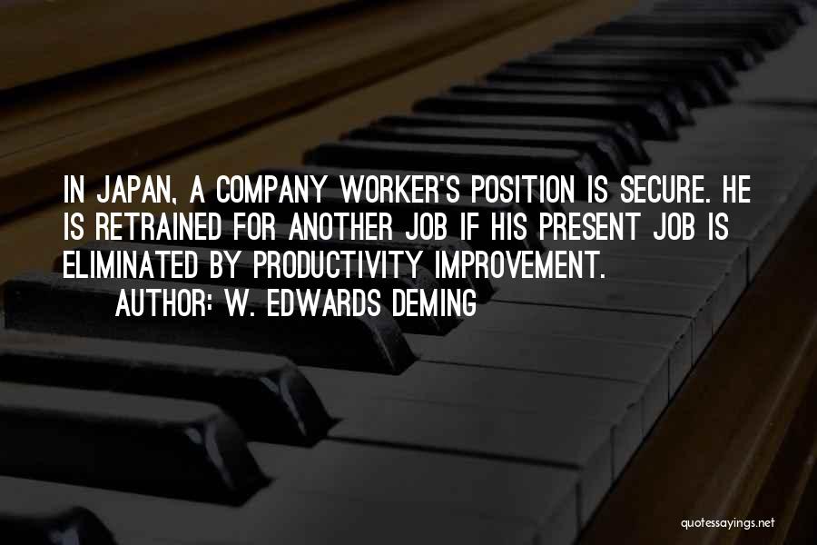 Position In Company Quotes By W. Edwards Deming